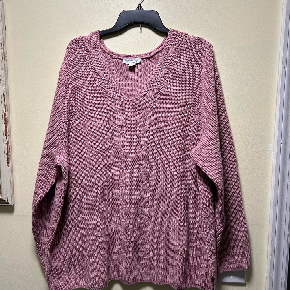 Coldwater Creek Mauve Knit Sweater